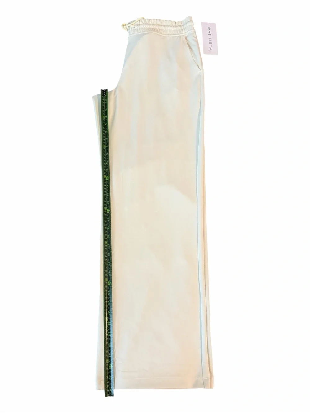 NWT |Athleta |Seasoft Straight Pant |XL Tall |Ivory |Wide Leg |34” Inseam
